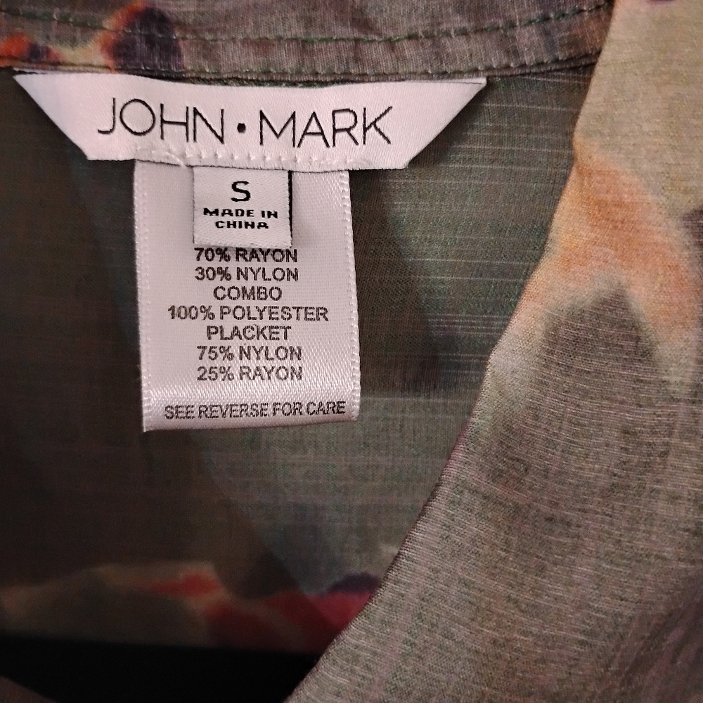 John Mark Multicolor Patterned Blouse - image 3